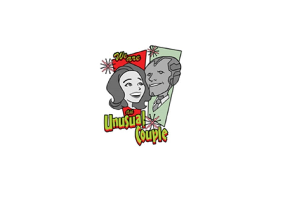 WandaVision UNUSUAL COUPLE PIN, Officially Licensed Original Marvel Studios & Disney+ "We Are Unusual Couple" Lapel Pin