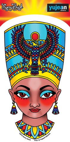 NEFERTITI, Officially Licensed Original Artwork - 5.8" x 3.25" - Sticker DECAL