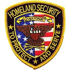 "HOMELAND SECURITY" - To Protect and Serve, Novelty Patches, Iron On Patch - 3.5"