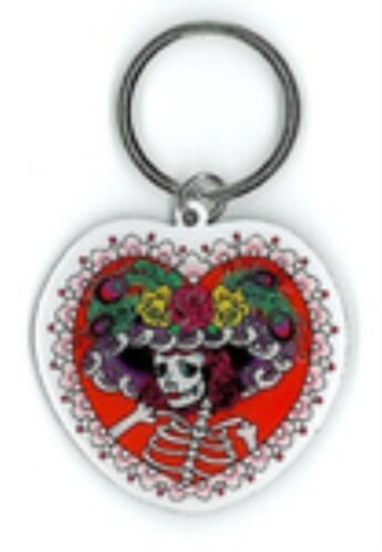Buick - Flower Hat Sugar Skull - Metal Keychain