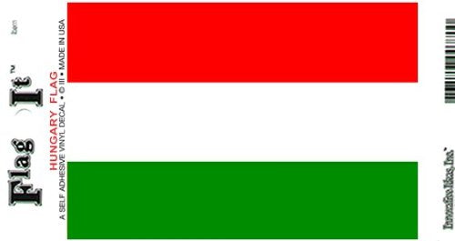 Hungary flag decal for auto, truck or boat