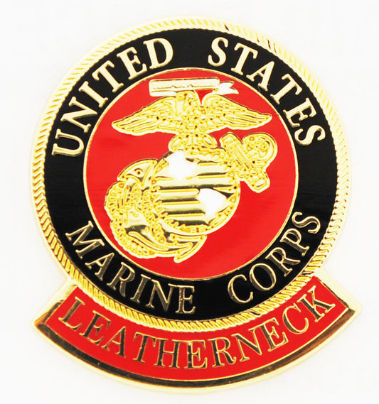 U.S. MARINES, USMC LOGO LEATHERNECK - Original Artwork, Expertly Designed PIN - 1"