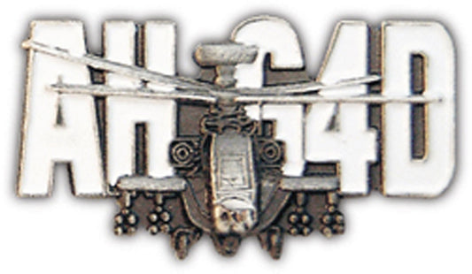 AIRCRAFT & HELICOPTERS, AH-64D APACHE - Original Artwork, Expertly Designed PIN - 1.25"
