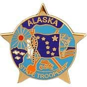 UNITED STATES FLAG PIN - USA America ALASKA STATE TROOPERS Patriotic Original Artwork, Expertly Designed PIN - 1"