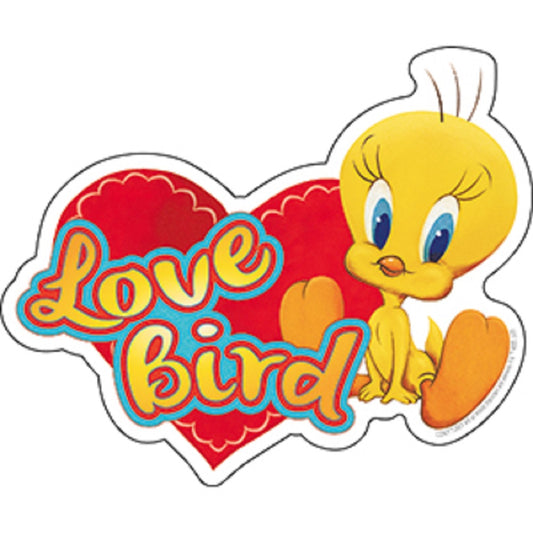 LOONEY TUNES TWEETY LOVE BIRD STICKER - Looney Tunes Love Bird Orignal Artwork STICKER - 4.38" x 5.3"