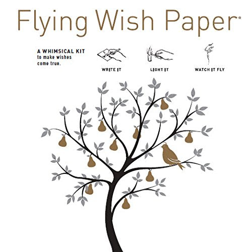 Flying Wish Paper® - Write it., Light it, & Watch it Fly - PEAR TREE - 5" x 5" - Mini Kits