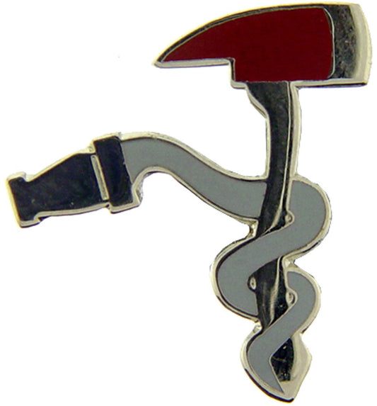 FIRE & EMS, AXE HOSE - Original Artwork, Expertly Designed PIN - 1"