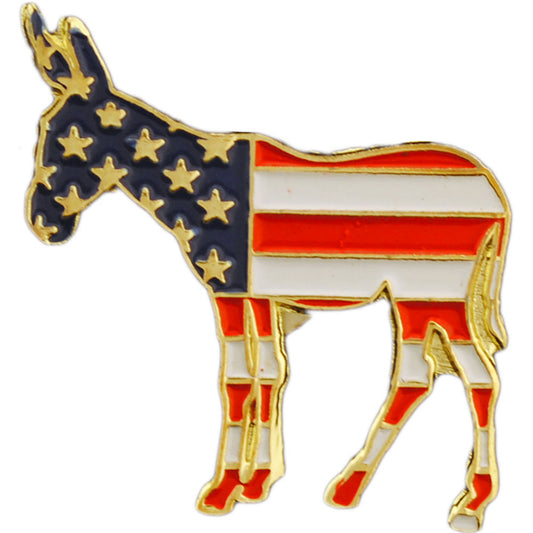 USA & PATRIOTIC, PARTY DEMOCRAT - Original Artwork, Expertly Designed PIN - 1"