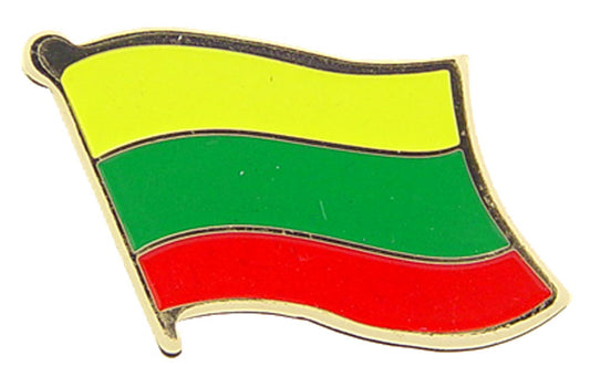 INTERNATIONAL FLAG "LITHUANIA" PIN, Officially Licensed Patriotic Lithuania Flag Logo Artwork, Expertly Designed PIN, 1"