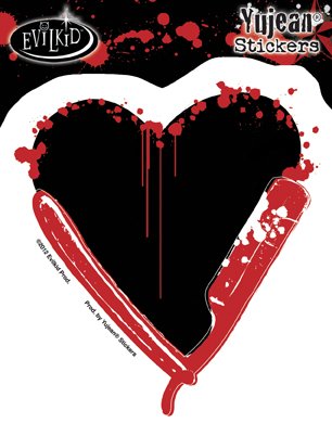 Evilkid - Razor Heart - Sticker / Decal