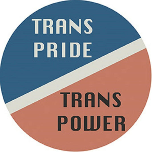 TRANS PRIDE, TRANS POWER STICKER - LGBTQ Licensed Original Artwork DECAL, 4" x 4"
