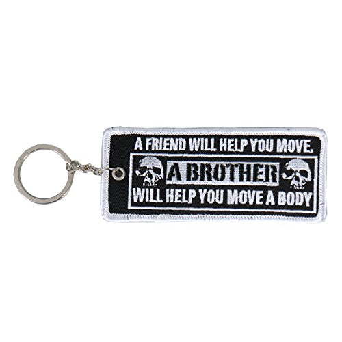 Officially Licensed Originals Double Sided Key Chains, A Friend Will Help You Embroidered Patch Keychain - 4" x 2"