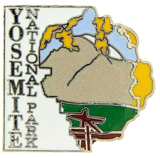 USA STATES, National Park YOSEMITE - Original Artwork, Expertly Designed PIN - 1"