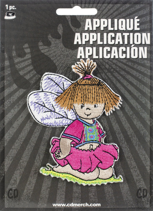 Pixie - Cheri Strole Artwork Embroidered Iron On Patches, 2.6" x 3.5" Patch