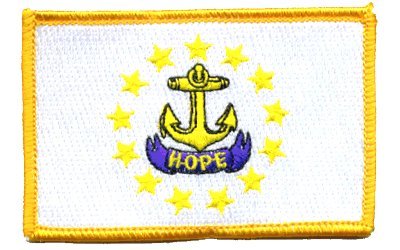 Rhode Island iron-on embroidered patch