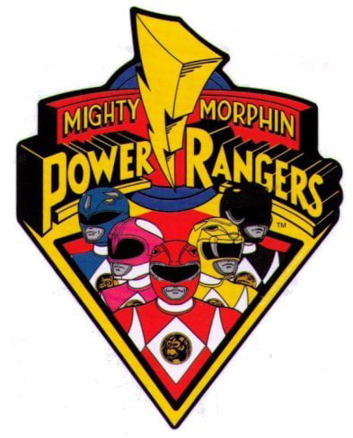 Mighty Morphin Power Rangers Logo Car Magnet by Animewild