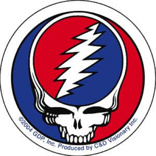 GRATEFUL DEAD STEAL YOUR FACE STICKER - GDP Steal YOur Face Classic Logo Original Artwork Vinyl Sticker - 5" Round
