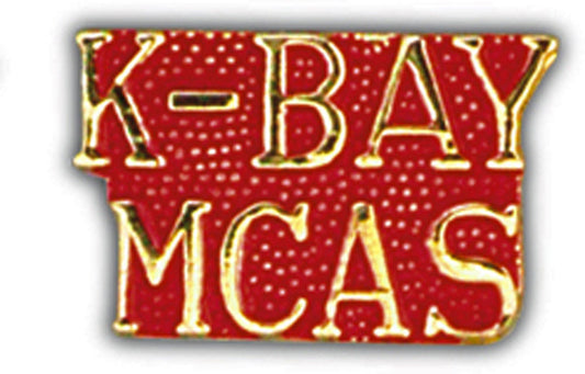 U.S. MARINES, Script K-BAY MCAS - Original Artwork, Expertly Designed PIN - 1"