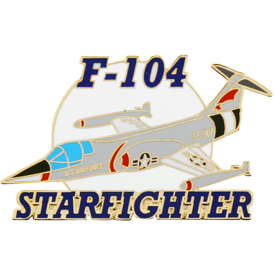 AIRCRAFT & HELICOPTERS, APL F-104 STARFIGHTER - Original Artwork, Expertly Designed PIN - 1.50"