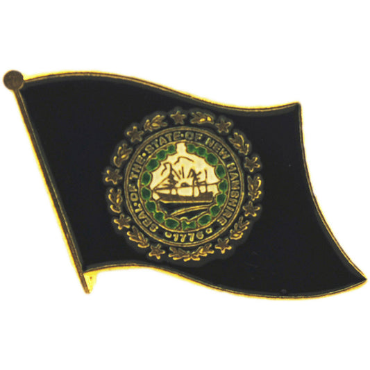 USA STATES, NEW HAMPSHIRE Flag - Original Artwork, Expertly Designed PIN - 1"