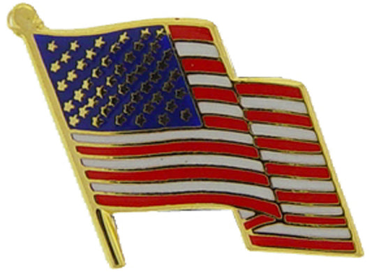 USA & PATRIOTIC, USA FLAG WAVY II - Original Artwork, Expertly Designed PIN - 1"