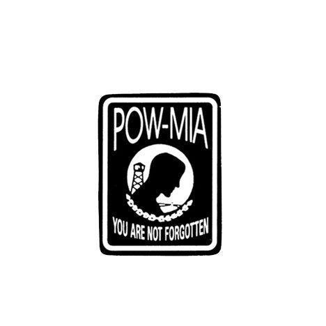 POW MIA, Exceptional Quality - Funny Bikers Motorcycle HELMET Sticker DECAL - 1.75" x 2.50"