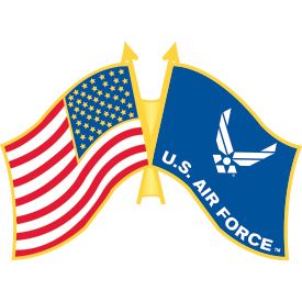 United States And Air Force Flag Pin Military Collectibles, Expertly Designed PIN - 1.25"