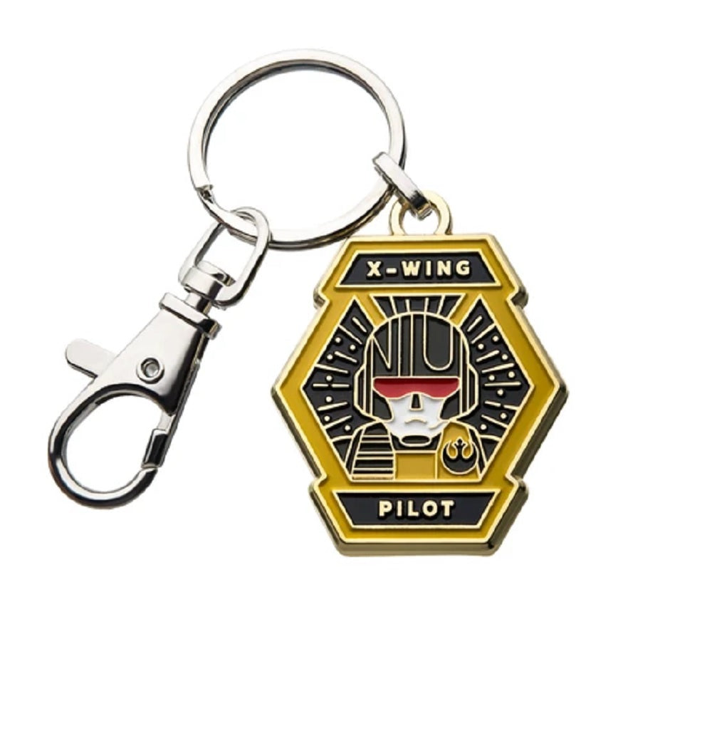STAR WARS, X-WING ENAMEL KEYCHAIN - Stainless Steel Metal Key Holder KEYCHAIN