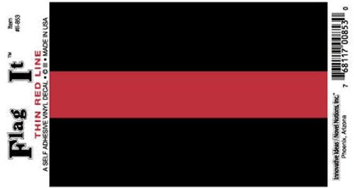 Thin Red Line decal for auto, truck or boat