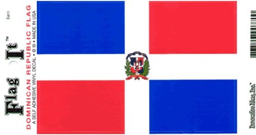 Dominican Republic flag decal for auto, truck or boat