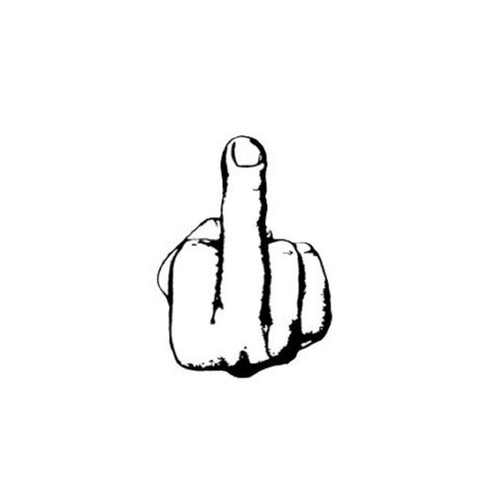 MIDDLE FINGER - 3" Vinyl Motorcycle HELMET Sticker DECAL