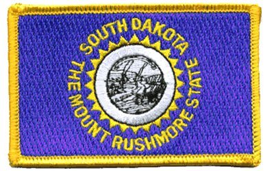 South Dakota iron-on embroidered patch