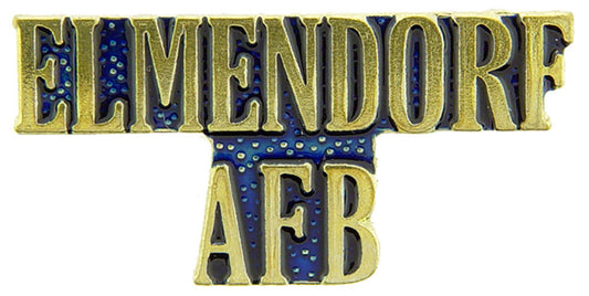 U.S. AIR FORCE, Script ELMENDORF AF - Original Artwork, Expertly Designed PIN - 1"