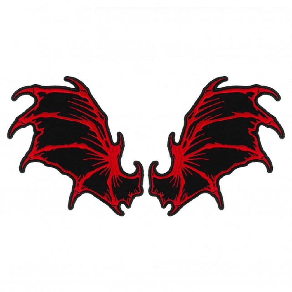 DRAGON WINGS ILLUSTRATION LARGE PATCH - High Thread Patriotic Iron-On Heat Sealed Backing / Sew-On PATCH - 10" x 8"