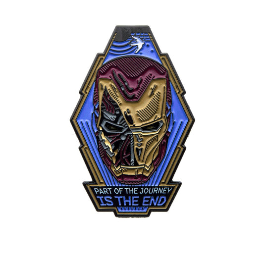 MARVEL, IRON MAN MASK LIGHT UP PIN -"Part Of The Journey Is The End" - Novelty Cute PIN