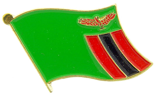 INTERNATIONAL, ZAMBIA Flag - Original Artwork, Expertly Designed PIN - 1"