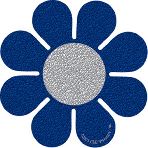 Licenses Products S-2453-G Blue Daisy Glitter Sticker