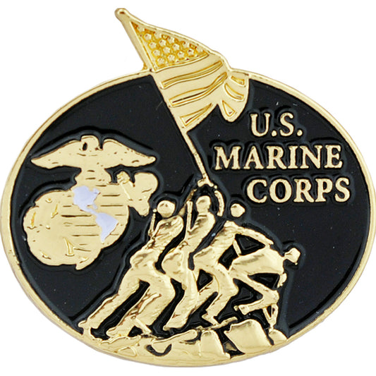 U.S. MARINES, USMC IWO JIMA LOGO - Original Artwork, Expertly Designed PIN - 1"