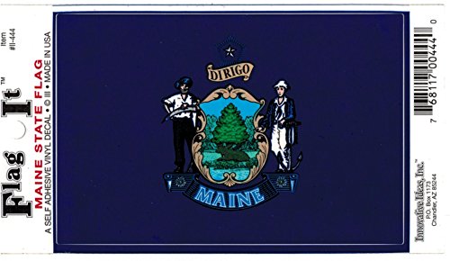 Maine flag decal for auto, truck or boat