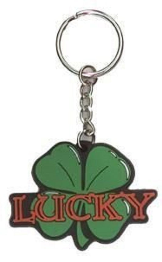 NSI - Lucky Clover Shamrock - Rubber Keychain