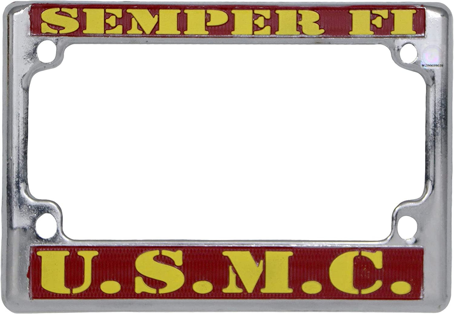 UNITED STATES MARINES CORPS SEMPER FI LICENSE FRAME - USA American PATRIOTIC License Plate Frame Holder - Chrome - 7.25" x 5"