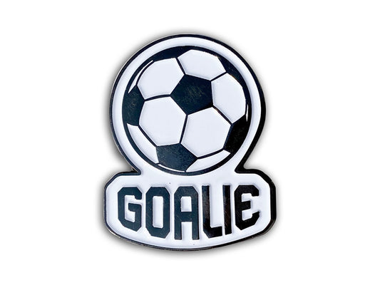 GOALIE SOCCER PIN - Soccer Ball Fans Reward Enamel Lapel PIN for GOAL KEEPERS - 3 cm x 3.25 cm