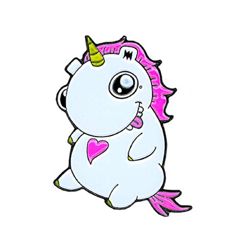Chubby Unicorn - Enamel PIN, Licensed Original Artwork by Emi Boz, 1.25"