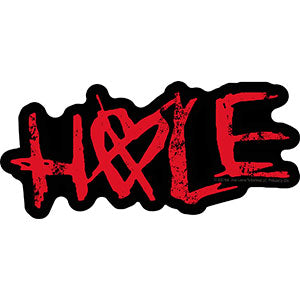 HOLE with "X" Sign on Heart Shape "O" Orignal Artwork Decal STICKER - 2.3" x 5"
