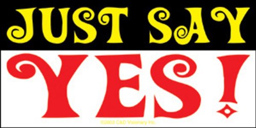Licenses Products Just Say Yes Sticker