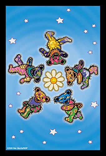 Dancing Bears Daisy - Dan Morris, Grateful Dead Set of 2 Mailable POSTCARD for Travel Holiday Thank you Cards - 4" x 6"