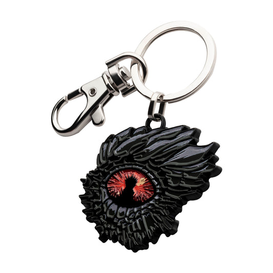 HOUSE OF THE DRAGON EYE THRONE KEYCHAIN - Officially Licensed Original Red Eye Enamel Keychain - 1.5" x 1.75"