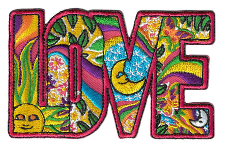 Dan Morris Love Patch - Embroidery Iron-On Backing Sew-On Patch - 3.5" x 2.25"