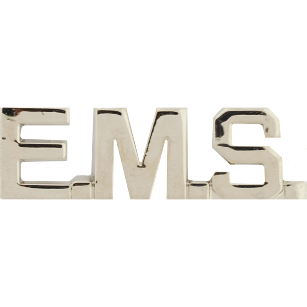 FIRE & EMS, EMERGENCY MEDICAL SERVICES SCRIPT - Artwork, Expertly Designed PIN, Silver - 1"