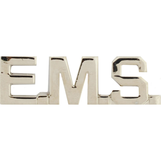 FIRE & EMS, EMERGENCY MEDICAL SERVICES SCRIPT - Artwork, Expertly Designed PIN, Silver - 1"